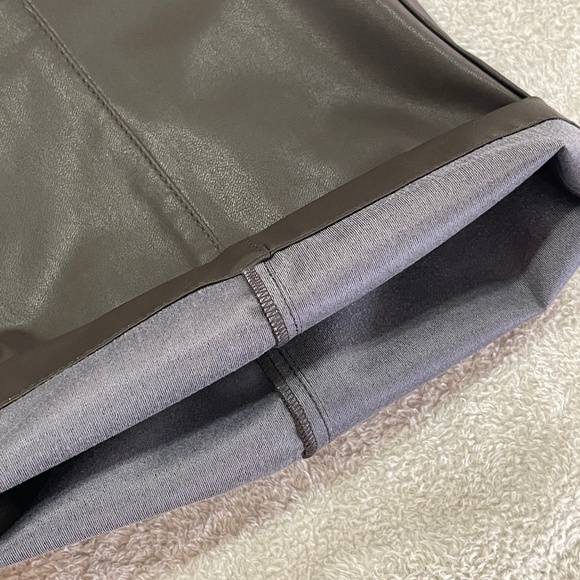 Brown Faux Leather Bootcut Pants - Picture 11 of 16